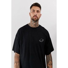 Muwen Butik Unisex Saturn Logo Tasarım Tshirt