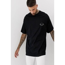 Muwen Butik Unisex Saturn Logo Tasarım Tshirt