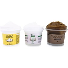 Venzen Venzen® 3'lü Set Egg White Pore Gözenek Maske + Black Sugar Peeling Maske + Rice Mask