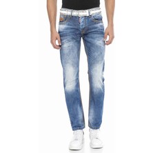 Cipo & Baxx CD669 Kalın Dikiş Detaylı Straight Fit Jeans