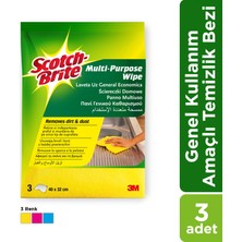 Scotch Brite Scotch-Brite Genel Kullanım Amaçlı Renkli Bez (Sarı/pembe/mavi), 3 Adet