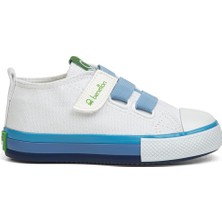 Benetton BN-30649 - 3394 Beyaz Mavi - Çocuk Sneakers