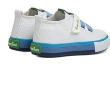 Benetton BN-30649 - 3394 Beyaz Mavi - Çocuk Sneakers