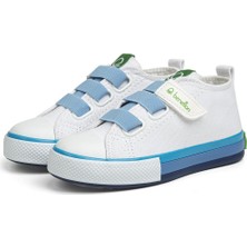 Benetton BN-30649 - 3394 Beyaz Mavi - Çocuk Sneakers