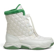 Benetton BN-30394 - 3256 Beyaz Yeşil - Kadın Bot