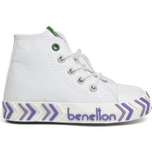 Benetton® | BN-30644 - 3394 Beyaz Lila - Çocuk Spor Ayakkabı