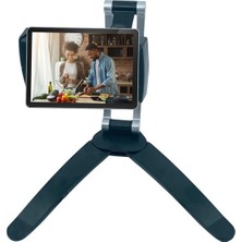 Buffer Buffer® 360 Derece Dönebilen Mutfak Masaüstü Telefon Tablet Tutucu Ayarlanabilir Esnek Ayaklı Metal Gövdeli