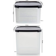 Tupperware Oval Modüler 2'li Kuru Gıda Saklama Kabı 26-4 Syh Hsgl