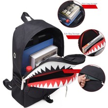 Sinley Big Mouth Shark USB Fonksiyonlu Öğrenci Okul Çantası (Yurt Dışından)