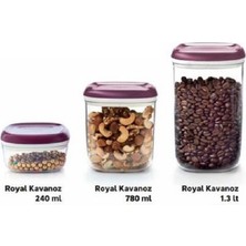 Tupperware Royal Kavanoz 3'lü Mor Saklama Kabı 240-780-1.3 L Hsgl