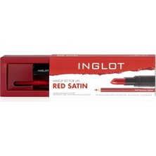 Inglot Kırmızı Saten Dudak Makyaj Seti