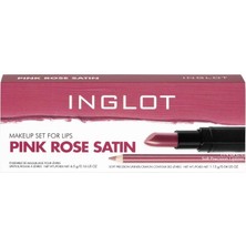 Inglot Gül Pembesi Saten Dudak Makyaj Seti