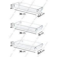 Nandy Home 3'lü Set New Clear Buzdolabı & Dolap Içi Düzenleyici Organizer