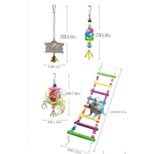 Xinhang Pet Papağan Asılı Oyuncak Çiğneme Bite Rattan Topları Salıncak Çan Kuş Parakeet Standı Eğitim Oyuncaklar Aksesuarları Pet Malzemeleri | Kuş Oyuncakları (Yurt Dışından)