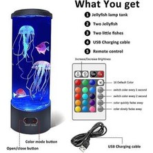 Xinhang USB LED Denizanası Lav Lamba Ev Ofis Masası Başucu Ruh Gece Lambası (Yurt Dışından)