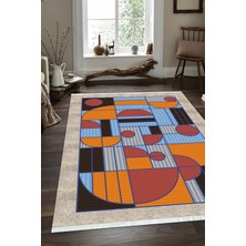 Napoli Home Dijital Baskılı Kaymaz Taban Yıkanabilir Modern Salon Halısı Mutfak Halısı ve Yolluk NH-SD-1003