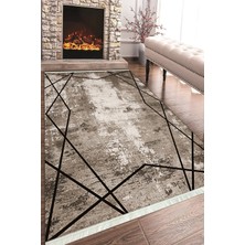 Napoli Home Baskılı Modern Desenli Kaymaz Tabanlı Yıkanabilir Şık Salon Halısı Mutfak Halısı ve Yolluk NH-HT-696