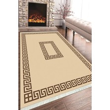 Napoli Home Baskılı Modern Desenli Kaymaz Tabanlı Yıkanabilir Şık Salon Halısı Mutfak Halısı ve Yolluk NH-HT-600