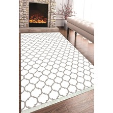 Napoli Home Baskılı Modern Desenli Kaymaz Tabanlı Yıkanabilir Şık Salon Halısı Mutfak Halısı ve Yolluk NH-HT-556