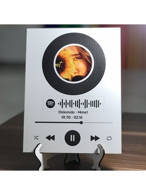 Newface Reklam Spotify Barkodlu Ahşap Mdf Plak