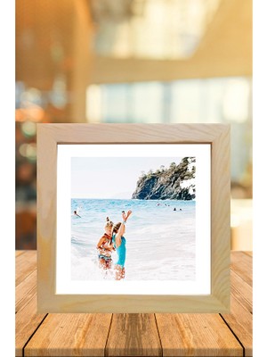 Özcanlar Çerçeve Fonlu Ahşap Derinlik Görünümlü Çerçeve Tekli Boş Çerçeve Masa Üstü  Özc-Fonlu