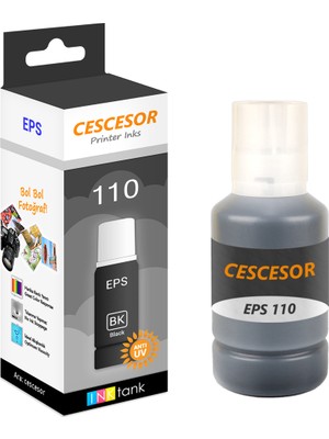 Cescesor Epson 110 Siyah Muadil Mürekkep - 140 ml - Cescesor