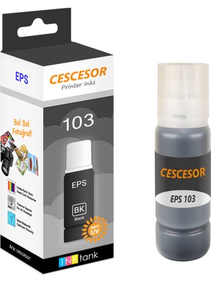 Cescesor Epson 103 Siyah Muadil Mürekkep - 70 ml - Cescesor