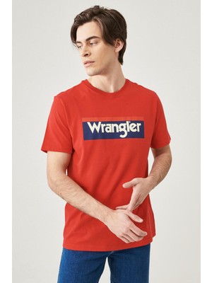 WRANGLER Erkek Regular Fit Normal Kesim %100 Pamuk Bisiklet Yaka Tişört