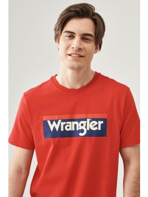 WRANGLER Erkek Regular Fit Normal Kesim %100 Pamuk Bisiklet Yaka Tişört