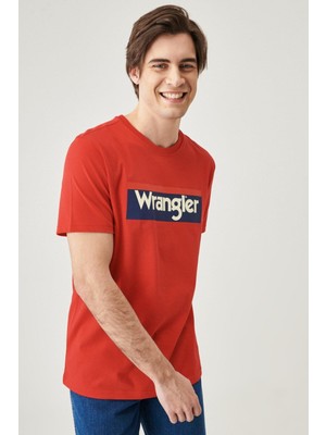 WRANGLER Erkek Regular Fit Normal Kesim %100 Pamuk Bisiklet Yaka Tişört