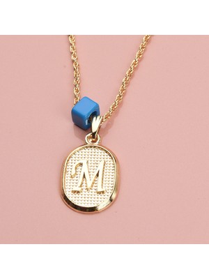 İdol Avm Kişiye Özel Harfli Kadın Kolye Çelik Takı Hediyelik Aksesuar