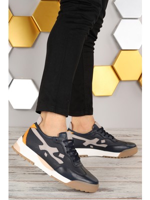 Marcomen 152-15318 Deri Günlük Erkek Spor Ayakkabı Lacivert