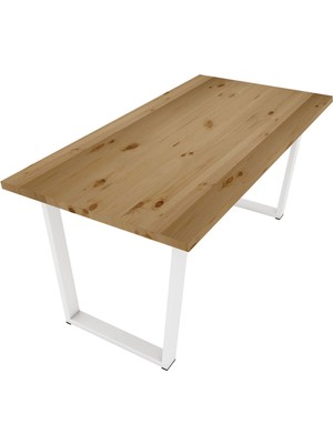 Woodesk Tuana Masif Natural Renk 180X80 Yemek Masası CPT7298-180