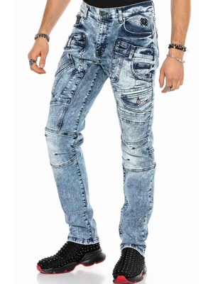 Cipo & Baxx CD598 Iki Kat Görünümlü Düşük Bel Kot Pantolon