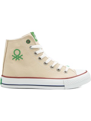 Benetton® | BN-30628-3374 Bej - Kadın Spor Ayakkabı