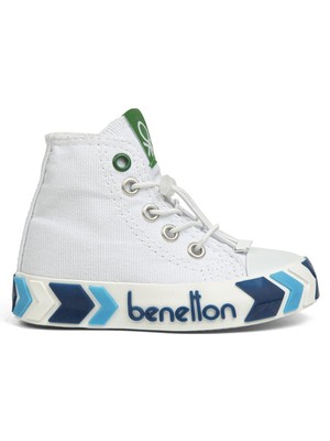 Benetton® | BN-30646 - 3394 Beyaz Lacivert - Çocuk Spor Ayakkabı