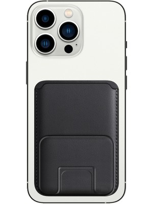 Buff iPhone Walletmag Stand Deri Cüzdan Black