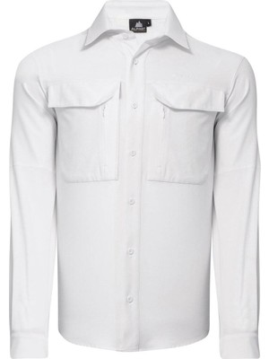 Alpinist Natriks Uzun Kollu Erkek Gömlek Beyaz