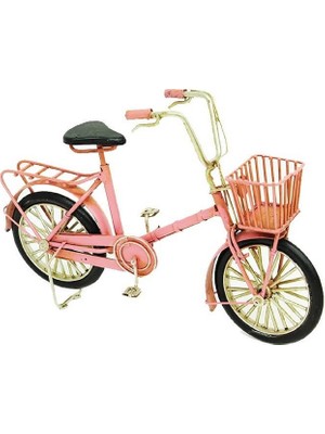 Moryconcept Dekoratif Metal Nostajik Bisiklet Sepetli