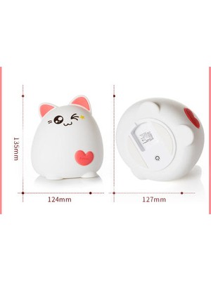 Xinhang LED Gece Lambası Kedi Hayvan USB Şarj Silikon Karikatür Kreş Lambası Bebek Gece Lambası Çocuk Doğum Günü Hediyesi Oyuncak | LED Gece Işıkları (Uzaktan Kumanda) (Yurt Dışından)