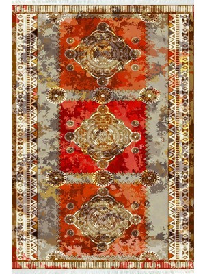 Napoli Home Dijital Baskılı Kaymaz Taban Yıkanabilir Salon Halısı Mutfak Halısı ve Yolluk Nh-Hk-5