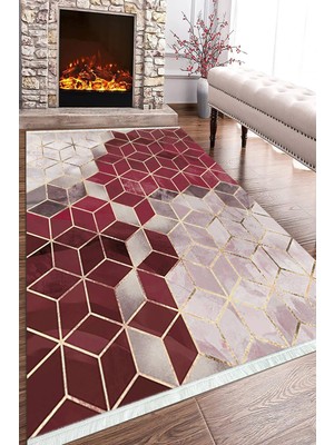 Napoli Home Dijital Baskılı Kaymaz Taban Yıkanabilir Modern Salon Halısı Mutfak Halısı ve Yolluk NH-HT-1400