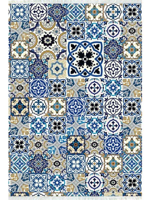 Napoli Home Dijital Baskılı Kaymaz Taban Yıkanabilir Modern Salon Halısı Mutfak Halısı ve Yolluk NH-SD166