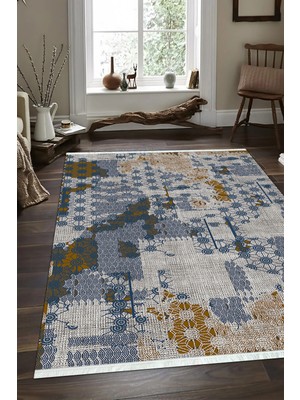 Napoli Home Dijital Baskılı Kaymaz Taban Yıkanabilir Modern Salon Halısı Mutfak Halısı ve Yolluk Nh-Sm-4