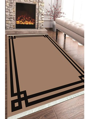 Napoli Home Baskılı Modern Desenli Kaymaz Tabanlı Yıkanabilir Şık Salon Halısı Mutfak Halısı ve Yolluk NH-HT-438