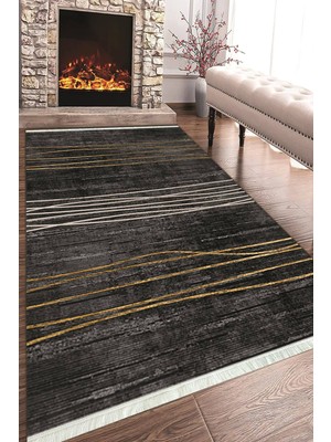 Napoli Home Baskılı Modern Desenli Kaymaz Tabanlı Yıkanabilir Şık Salon Halısı Mutfak Halısı ve Yolluk NH-HT-702