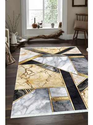 Napoli Home Dijital Baskılı Kaymaz Taban Yıkanabilir Modern Salon Halısı Mutfak Halısı ve Yolluk NH-SD260