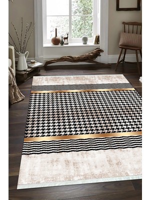 Napoli Home Dijital Baskılı Kaymaz Taban Yıkanabilir Modern Salon Halısı Mutfak Halısı ve Yolluk NH-SD-1188