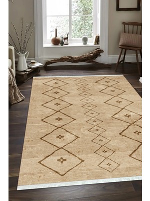 Napoli Home Dijital Baskılı Kaymaz Taban Yıkanabilir Modern Salon Halısı Mutfak Halısı ve Yolluk NH-SD277