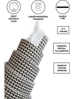 Napoli Home Dijital Baskılı Kaymaz Taban Yıkanabilir Modern Salon Halısı Mutfak Halısı ve Yolluk NH-HT-1399